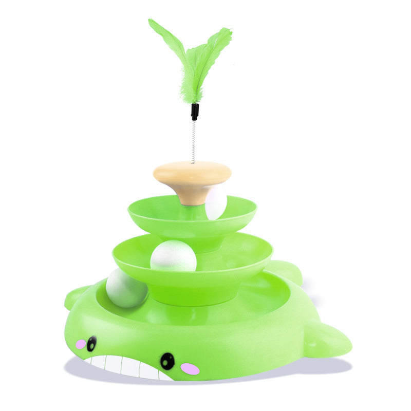 ของเล่นแมว รางบอลแมว พร้อมแผงเสียงขนนก - 图片12