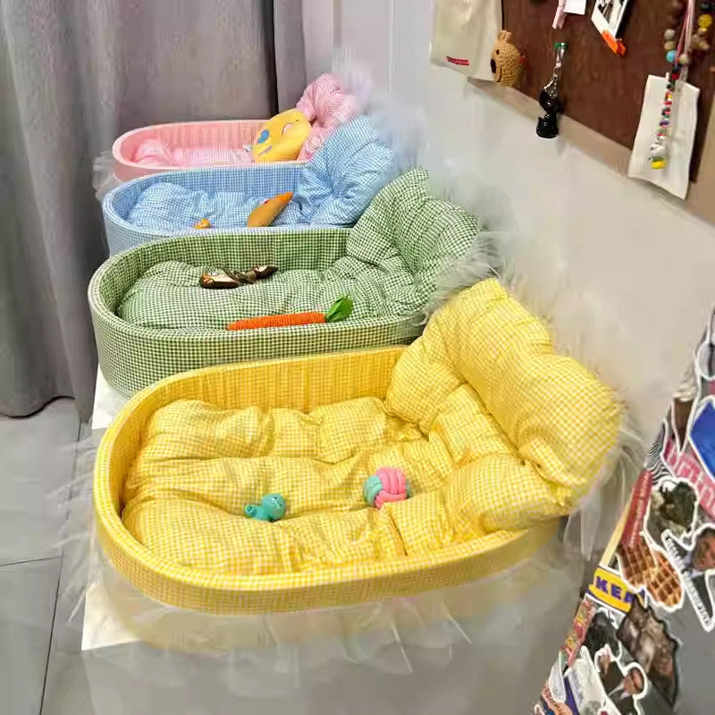 เตียงสัตว์เลี้ยงนุ่มๆ สีมาการอง - 图片4