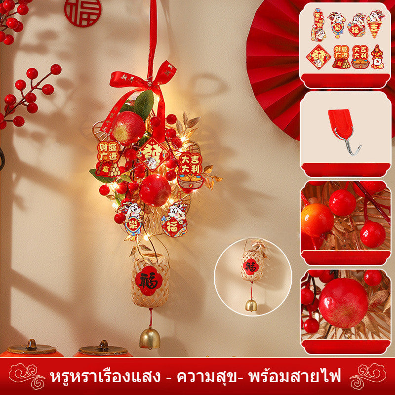 ปีงู2026 พวงมาลัยปีใหม่ โคมไฟเทศกาลฤดูใบไม้ผลิ LED ตกแต่งเทศกาลฤดูใบไม้ผลิ - 图片22