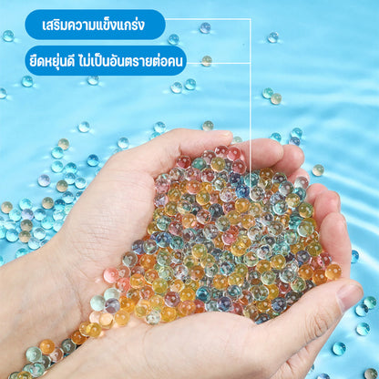 ลูกปัดน้ําหลากสี 7-8 มม. 60000pcs Marbles สําหรับเล่นจินตนาการและทักษะการพัฒนา - 图片1