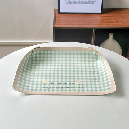 แผ่นรองชามอาหารสัตว์เลี้ยง ป้องกันการหก ขนาด 45*30 ซม. - 图片8