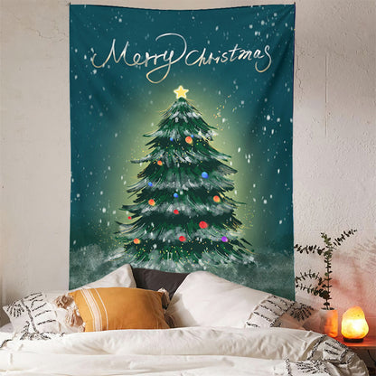 ผ้าแขวนผนังและฉากหลังลายคริสต์มาส เหมาะสำหรับตกแต่งบ้านและห้องนอน - 图片1