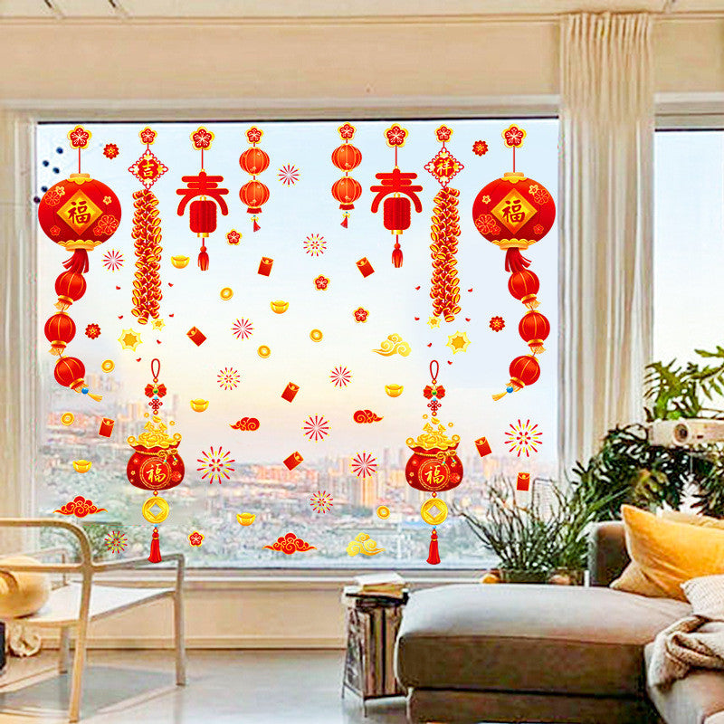 สติกเกอร์ติดกระจกสำหรับเทศกาลตรุษจีนปี 2026 กันน้ำ - 图片3