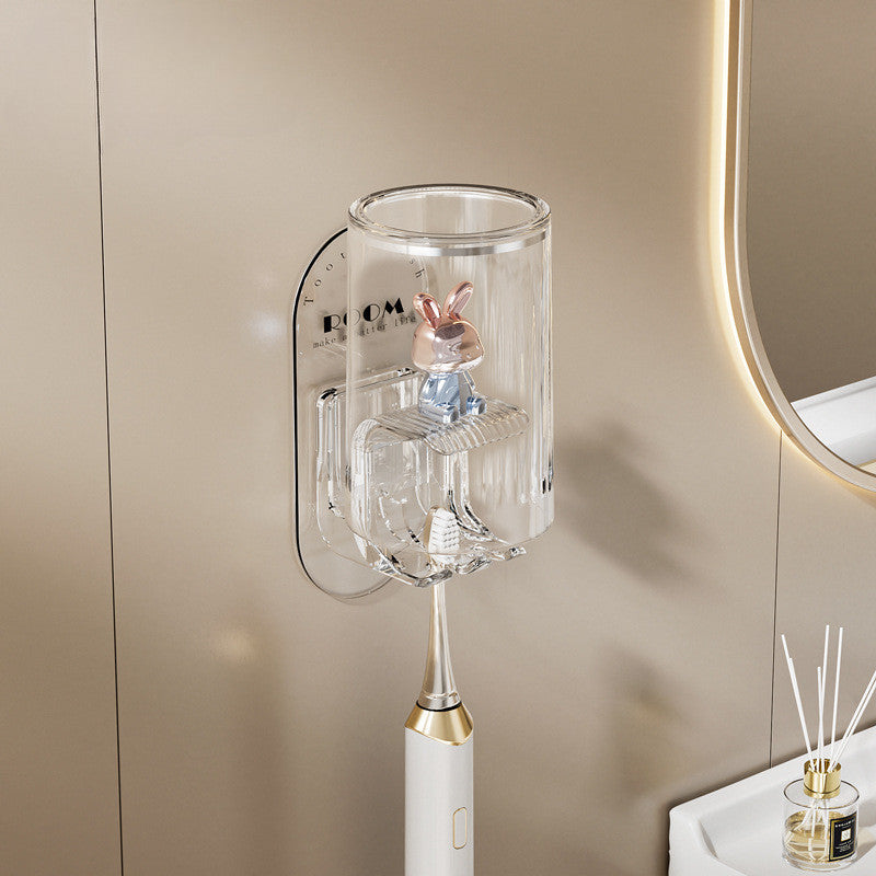 ที่วางแปรงสีฟันติดผนังรูปกระต่าย ไม่ต้องเจาะรู ป้องกันเชื้อรา และระบายอากาศได้ดี - 图片9