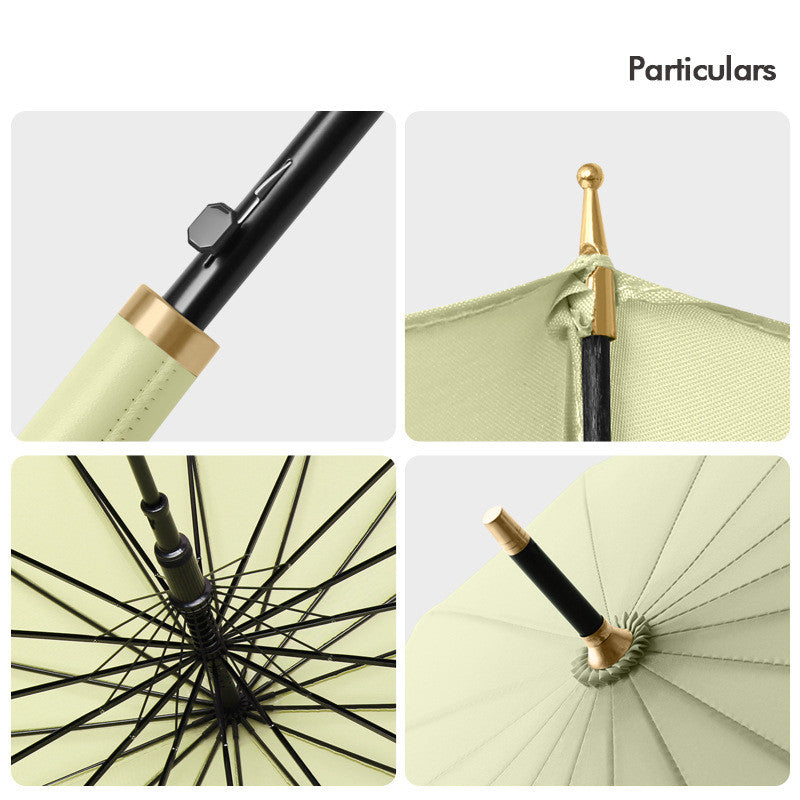 ร่มด้ามยาว ป้องกันฝนและแดด ขนาดใหญ่ มี 16 ซี่ - 图片2