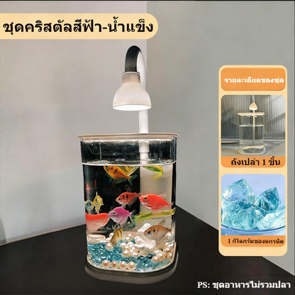 ตู้เลี้ยงปลาเบต้าพลาสติกใส พร้อมไฟ LED - 图片7