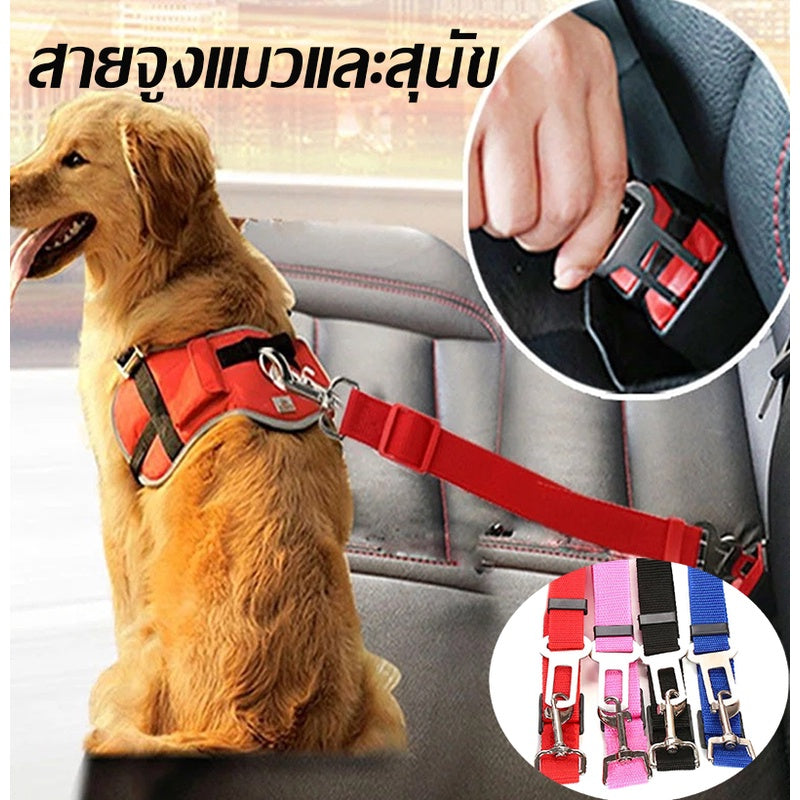 เข็มขัดนิรภัยสำหรับสัตว์เลี้ยงในรถยนต์แบบปรับได้, สายจูงเพื่อความปลอดภัย - 主图