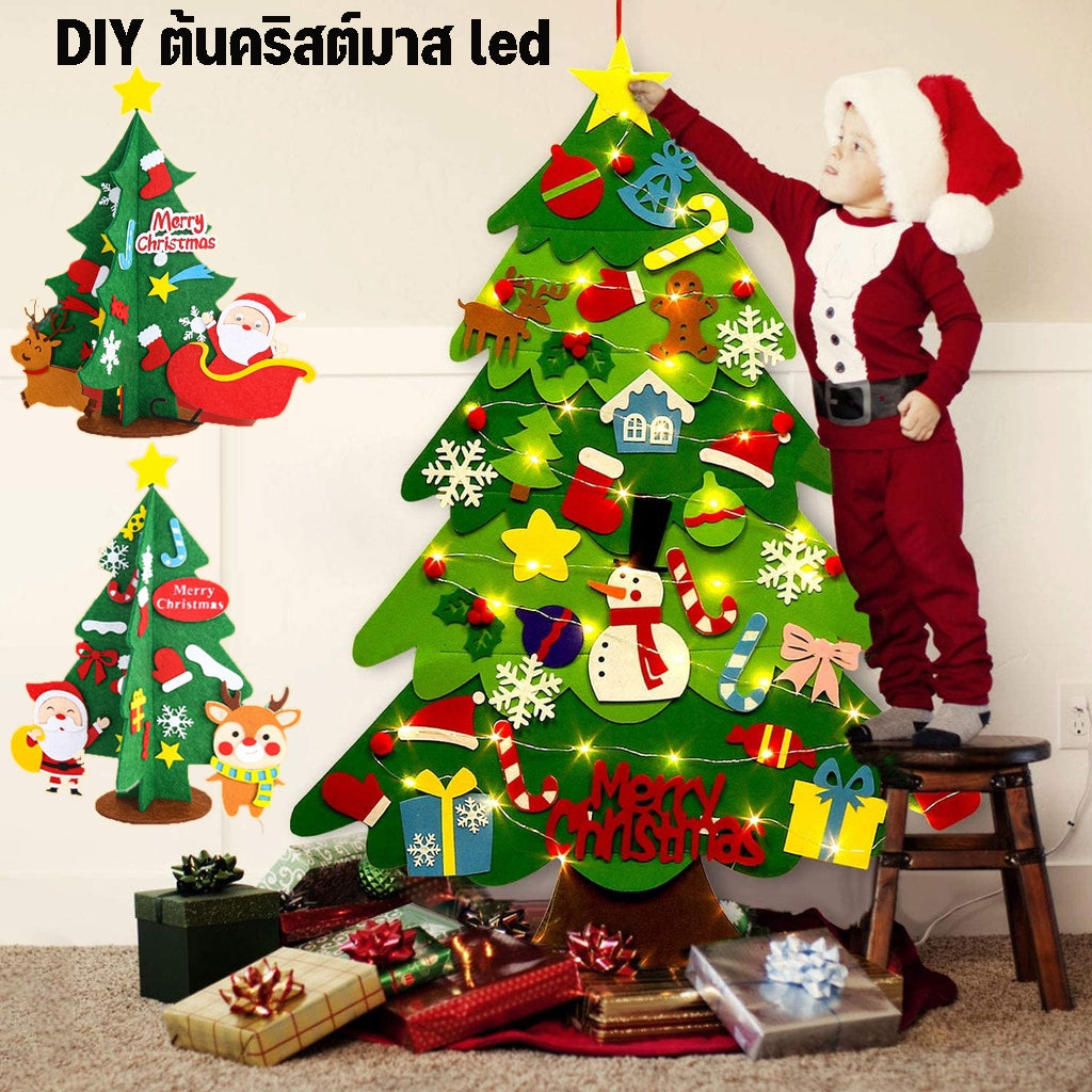 ของเล่นต้นคริสต์มาส 3 มิติที่ทำจากผ้าสักหลาด - 主图