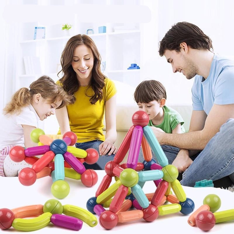  ของเล่นเด็ก เสริมทักษะ บล็อกตัวต่อแม่เหล็ก สร้างจินตนาการ เกมสมอง - 图片3