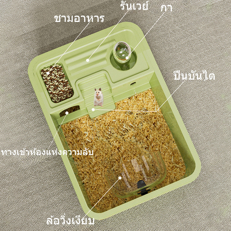 กรงหนูแฮมสเตอร์พกพาพร้อมอุปกรณ์ - 图片3
