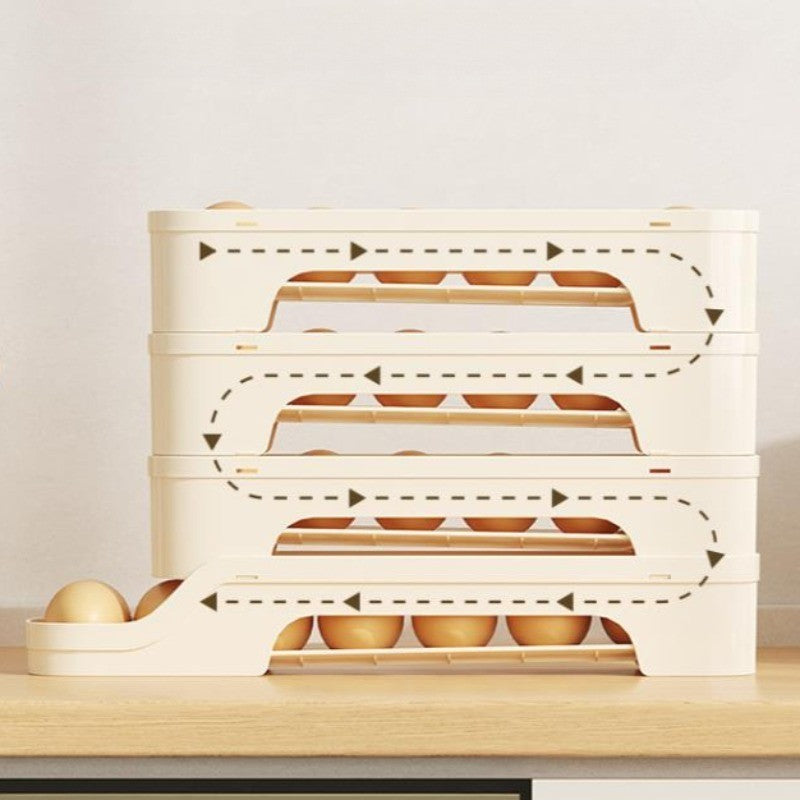 กล่องเก็บไข่ 2/3/4 ชั้น พร้อมเครื่องกลิ้งไข่อัตโนมัติ - 图片1