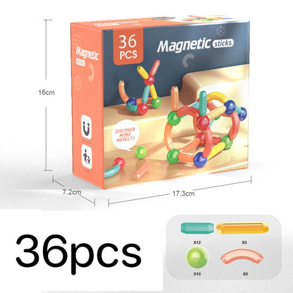  ของเล่นเด็ก เสริมทักษะ บล็อกตัวต่อแม่เหล็ก สร้างจินตนาการ เกมสมอง - 图片6