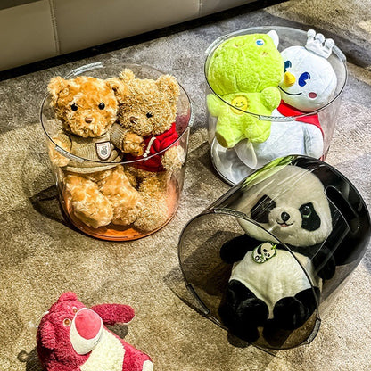 ม้านั่งกลมโปร่งใสแบบ 2in1: ผสานฟังก์ชั่นการนั่งและการจัดเก็บเข้าด้วยกัน - 图片2