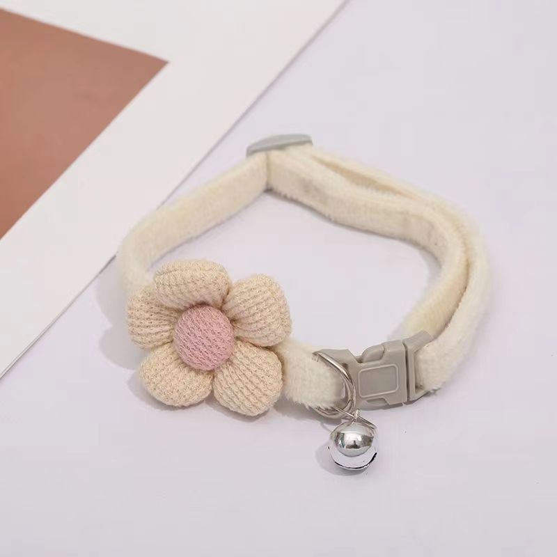 ปลอกคอสัตว์เลี้ยง ป้ายชื่อแมว ลายดอกไม้ - 图片7