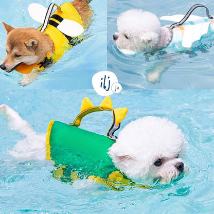 Dog Life Jacket, High Floatation, Reflective, with Rescue Handle, Removable, for Safety, for Dogs