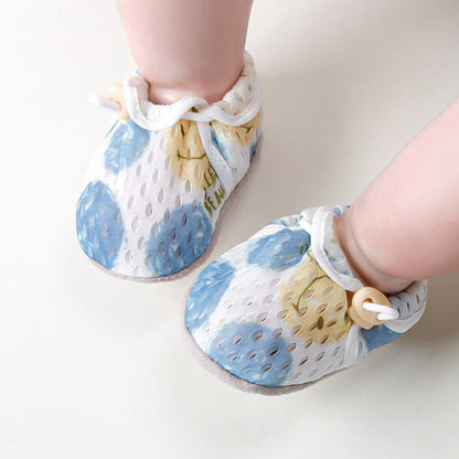 รองเท้าเด็กแรกเกิด 0-12 เดือน ฤดูร้อน ผ้าmeshระบายอากาศ กันลื่น นุ่มสบาย