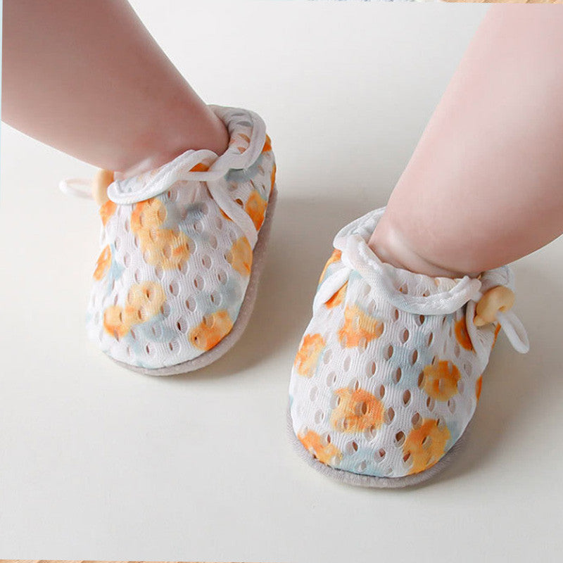 รองเท้าเด็กแรกเกิด 0-12 เดือน ฤดูร้อน ผ้าmeshระบายอากาศ กันลื่น นุ่มสบาย