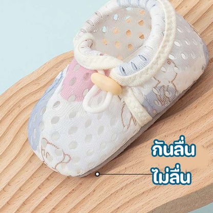 รองเท้าเด็กแรกเกิด 0-12 เดือน ฤดูร้อน ผ้าmeshระบายอากาศ กันลื่น นุ่มสบาย
