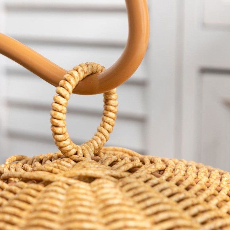 หวายแมวกรง เตียงแมวขนาดใหญ่ ตะกร้าแขวน วัสดุธรรมชาติ  สานกึ่งปิด ตะกร้าแขวนฤดูร้อน