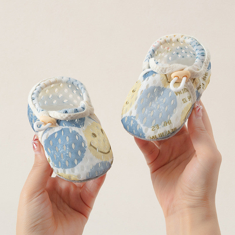 รองเท้าเด็กแรกเกิด 0-12 เดือน ฤดูร้อน ผ้าmeshระบายอากาศ กันลื่น นุ่มสบาย