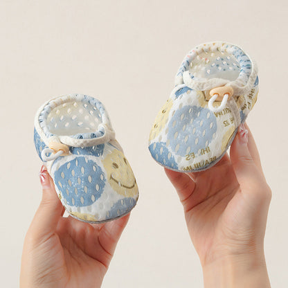 รองเท้าเด็กแรกเกิด 0-12 เดือน ฤดูร้อน ผ้าmeshระบายอากาศ กันลื่น นุ่มสบาย