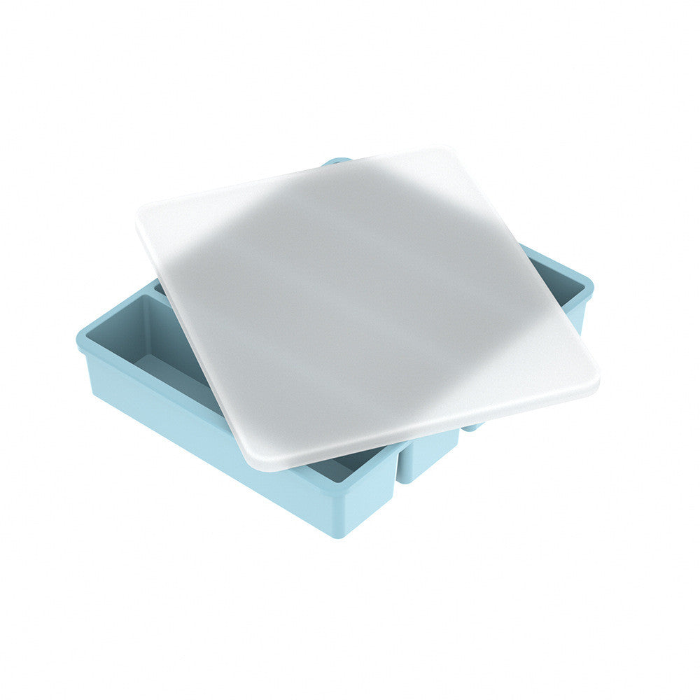 กล่องน้ำแข็ง ถาดทำน้ำแข็ง ถาดแม่พิมพ์ซิลิโคน 4/6ช่อง พร้อมฝาปิด แผลิตจากซิลิโคน