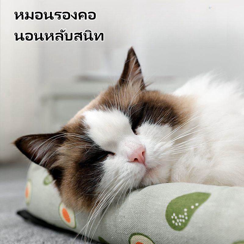 ที่นอนสัตว์เลี้ยง เสื่อหวายระบายอากาศ ที่นอนแมวเย็น S/M/L