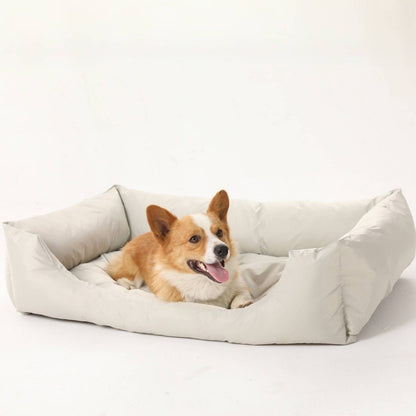 ที่นอนสัตว์เลี้ยง ทำจากผ้าอ็อกซ์ฟอร์ด กันน้ำและกันเชื้อรา นุ่มสบาย พร้อมที่ป้องกันคอ