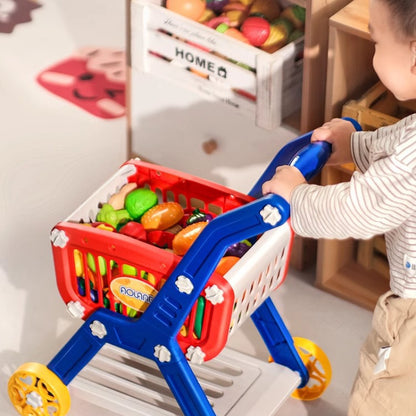 ของเล่นรถเข็นช้อปปิ้ง รถเข็นซุปเปอร์มาร์เก็ต รถเข็นผลไม้ ของปลอดภัยและทนทาน ของเล่นเด็ก