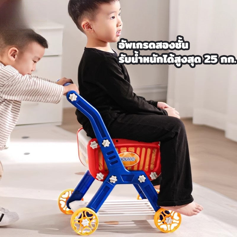 ของเล่นรถเข็นช้อปปิ้ง รถเข็นซุปเปอร์มาร์เก็ต รถเข็นผลไม้ ของปลอดภัยและทนทาน ของเล่นเด็ก