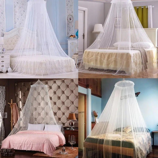 มุ้งกระโจมคลุมเตียง แบบแขวน ป้องกันยุง 360° พับเก็บได้ ขนาดเท่าฝ่ามือ น้ำหนักเบา 400g มีให้เลือก