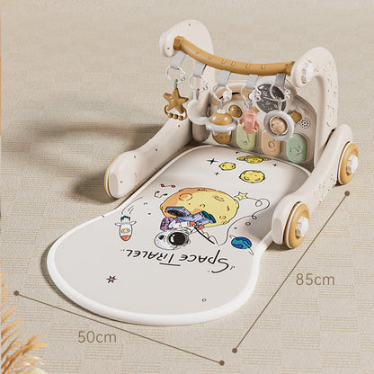 เพลยิมเด็ก4in1 เพลยิมโมบาย ลายการ์ตูนน่ารัก มีไฟ มีเสียงเพลง ที่นอนเด็กปรับเป็นรถหัดเดินได้