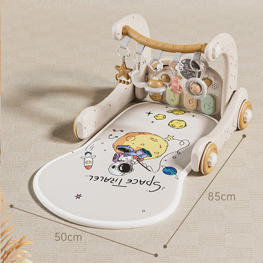 เพลยิมเด็ก4in1 เพลยิมโมบาย ลายการ์ตูนน่ารัก มีไฟ มีเสียงเพลง ที่นอนเด็กปรับเป็นรถหัดเดินได้