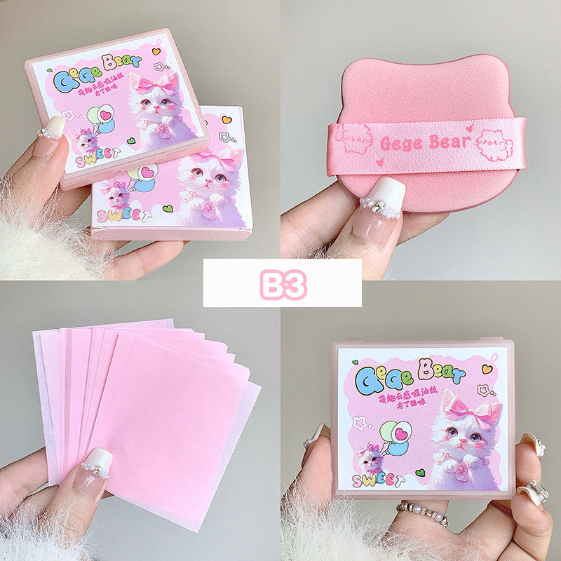 Berma Baby สไตล์พัฟสะดวกยิ่งขึ้น กระดาษดูดซับน้ำมันสำหรับใบหน้า 100 แผ่น / กล่อง