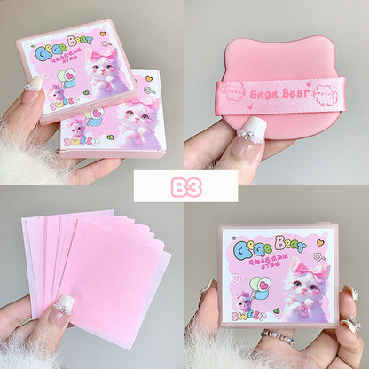 Berma Baby สไตล์พัฟสะดวกยิ่งขึ้น กระดาษดูดซับน้ำมันสำหรับใบหน้า 100 แผ่น / กล่อง