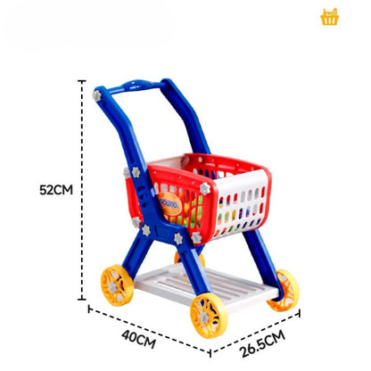 ของเล่นรถเข็นช้อปปิ้ง รถเข็นซุปเปอร์มาร์เก็ต รถเข็นผลไม้ ของปลอดภัยและทนทาน ของเล่นเด็ก