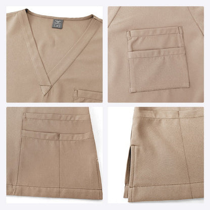 ชุดยูนิฟอร์มบุคลากรทางการแพทย์ คอวี ใช้ได้ทั้งชายและหญิง แห้งเร็ว