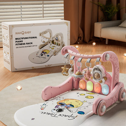 เพลยิมเด็ก4in1 เพลยิมโมบาย ลายการ์ตูนน่ารัก มีไฟ มีเสียงเพลง ที่นอนเด็กปรับเป็นรถหัดเดินได้