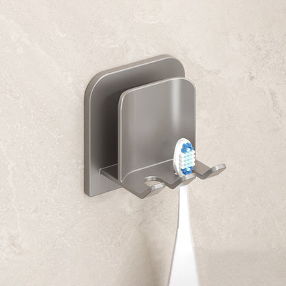 ที่วางแปรงสีฟัน แบบติดผนัง ไม่ต้องเจาะรู ที่บีบยาสีฟันอัตโนมัติ ชุดเก็บถ้วยแปรงฟัน