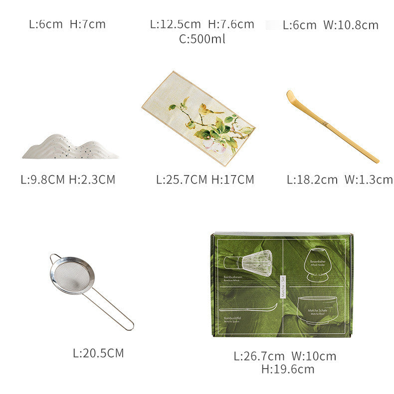 ชุดชามมัทฉะ 4-7 ชิ้น ถ้วยชงมัทฉะ แปรงชงชา ที่ใส่มัทฉะ ที่ใส่มัทฉะชุดชงชาญี่ปุ่น