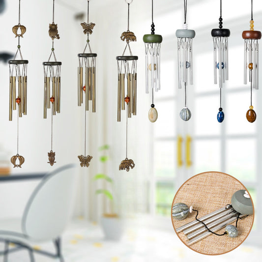 กระดิ่งลมขนาดเล็กสี่ท่อ ของตกแต่งบ้าน