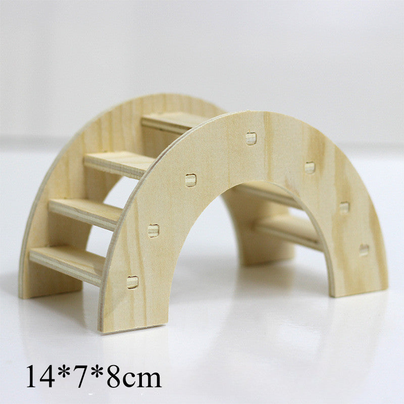 2-story hamster house, wooden, easy to assemble, for hamsters and small pets.