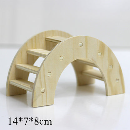 2-story hamster house, wooden, easy to assemble, for hamsters and small pets.