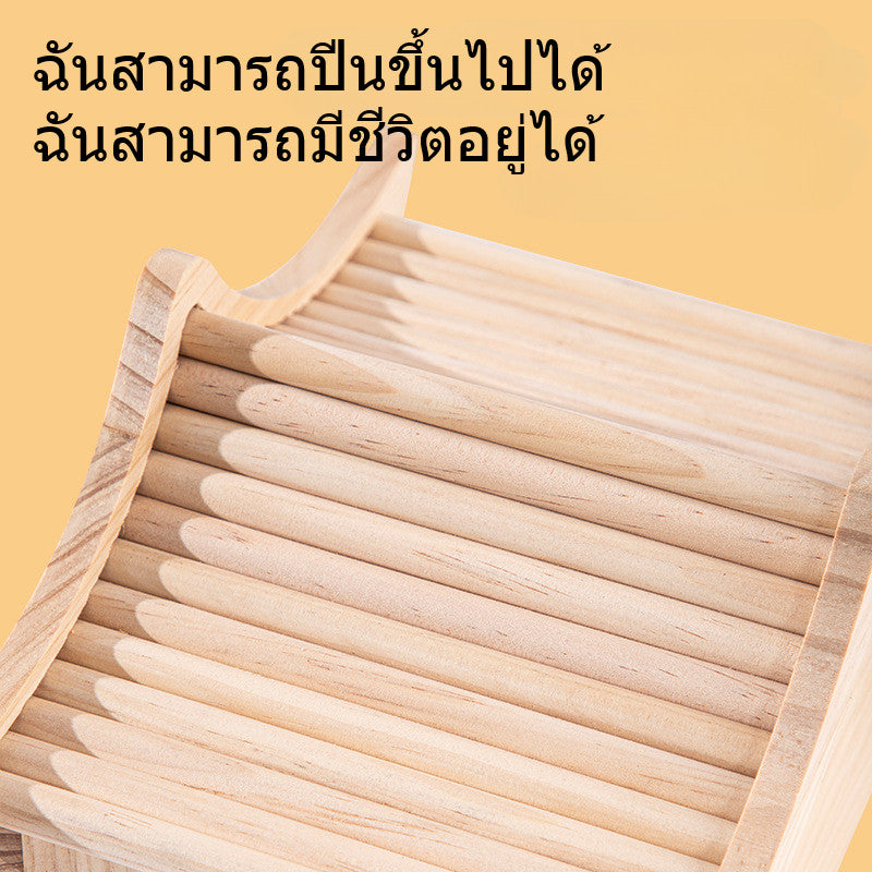 2-story hamster house, wooden, easy to assemble, for hamsters and small pets.