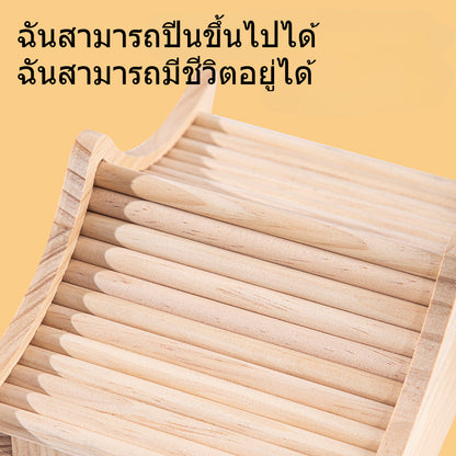 2-story hamster house, wooden, easy to assemble, for hamsters and small pets.
