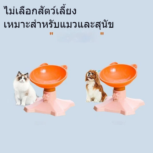 Pet food bowl, cat food bowl, cat bowl, tip-proof, raised base, adjustable angle, cat ear shape for dogs