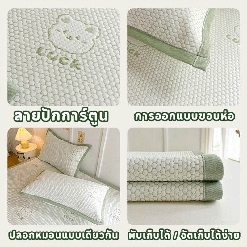 ผ้าปูที่นอนและปลอกหมอนคุณภาพสูง เนื้อผ้าเย็นสบายและระบายอากาศได้ดี