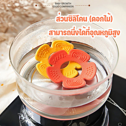 ของเล่นเขย่าสำหรับเด็กทารก, ของเล่นกัดฟัน 2in1 (มีเสียงกระดิ่ง), ของเล่นกัดฟันแบบถอดประกอบได้