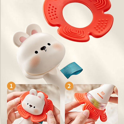 ของเล่นเขย่าสำหรับเด็กทารก, ของเล่นกัดฟัน 2in1 (มีเสียงกระดิ่ง), ของเล่นกัดฟันแบบถอดประกอบได้