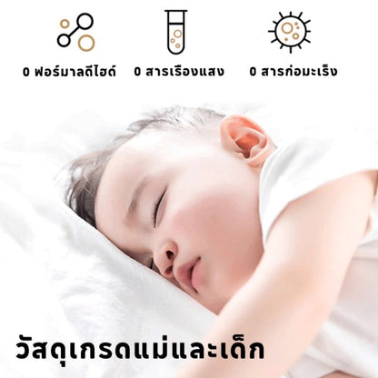 ผ้าปูที่นอนและปลอกหมอนคุณภาพสูง เนื้อผ้าเย็นสบายและระบายอากาศได้ดี